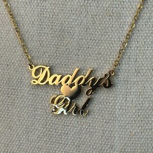 WATERPROOF “Daddy’s Girl” 18kt gold plated stainless necklace on 18.5” chain